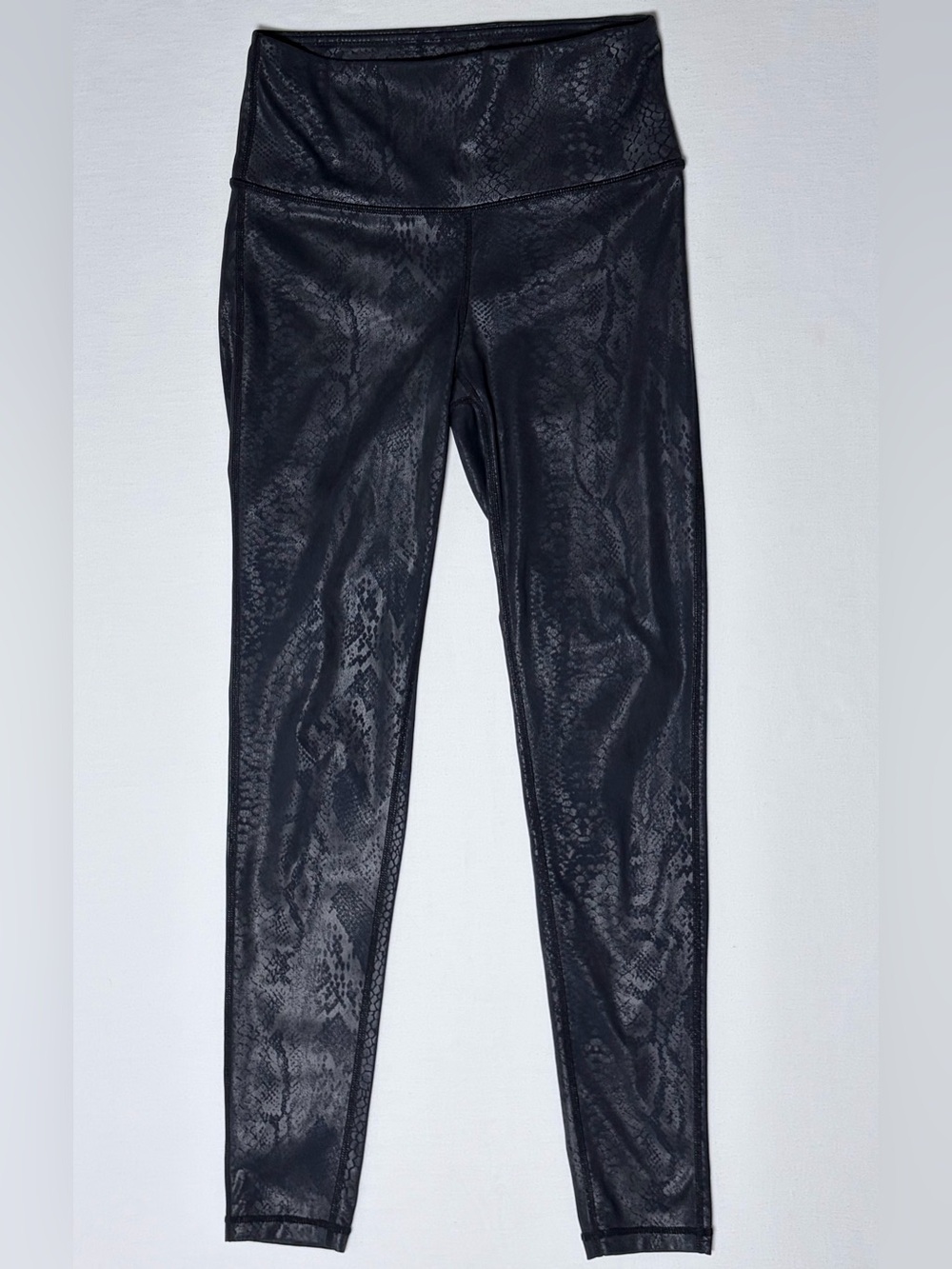 Mono B Nagini Snake Foil Print High Waist Leggings Women's XS Excellent Black
